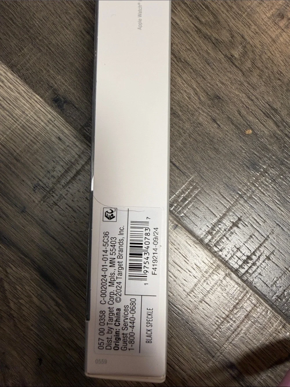 heyday Silicone Watch Band in Black with White Speckle for Apple Watch 42-49 mm